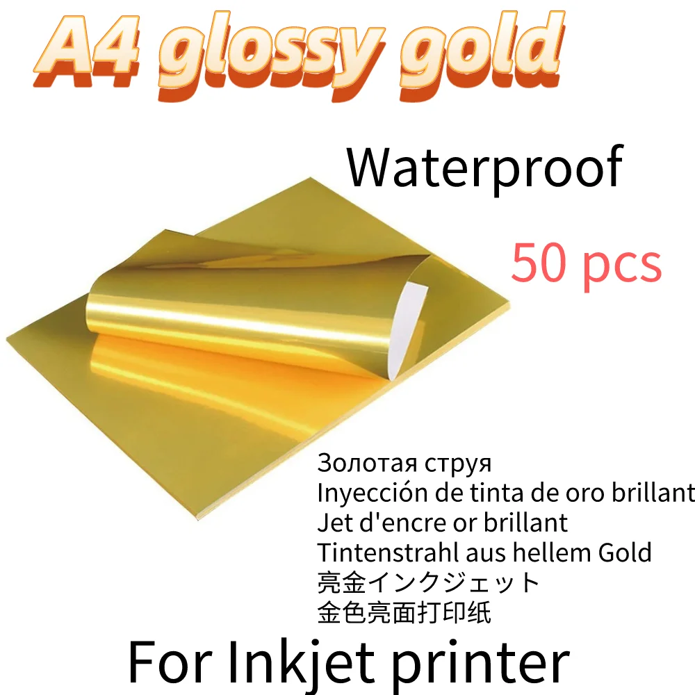 Premium Waterproof Glossy Sticker Paper - Self-Adhesive A4 Sheets