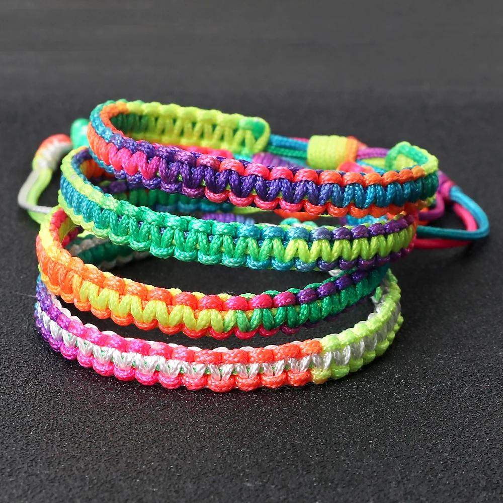 Braccialetti Intrecciati Relazionali - 4 Pezzi Regolabili - Regalo Per Coppie E Amici
