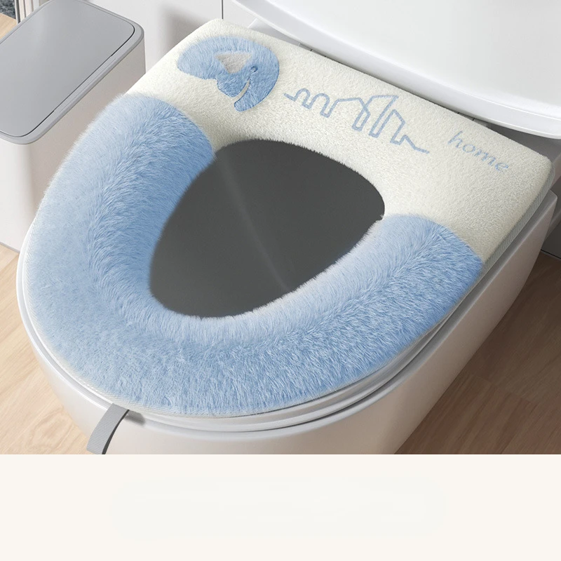 Winter Baby Elephant Toilet Mat Four Seasons Universal Plush Toilet Seat Cover Warm Seat Mat toilet seat cover toilet mat toilet seat cushion toilet mat set toilet accessories