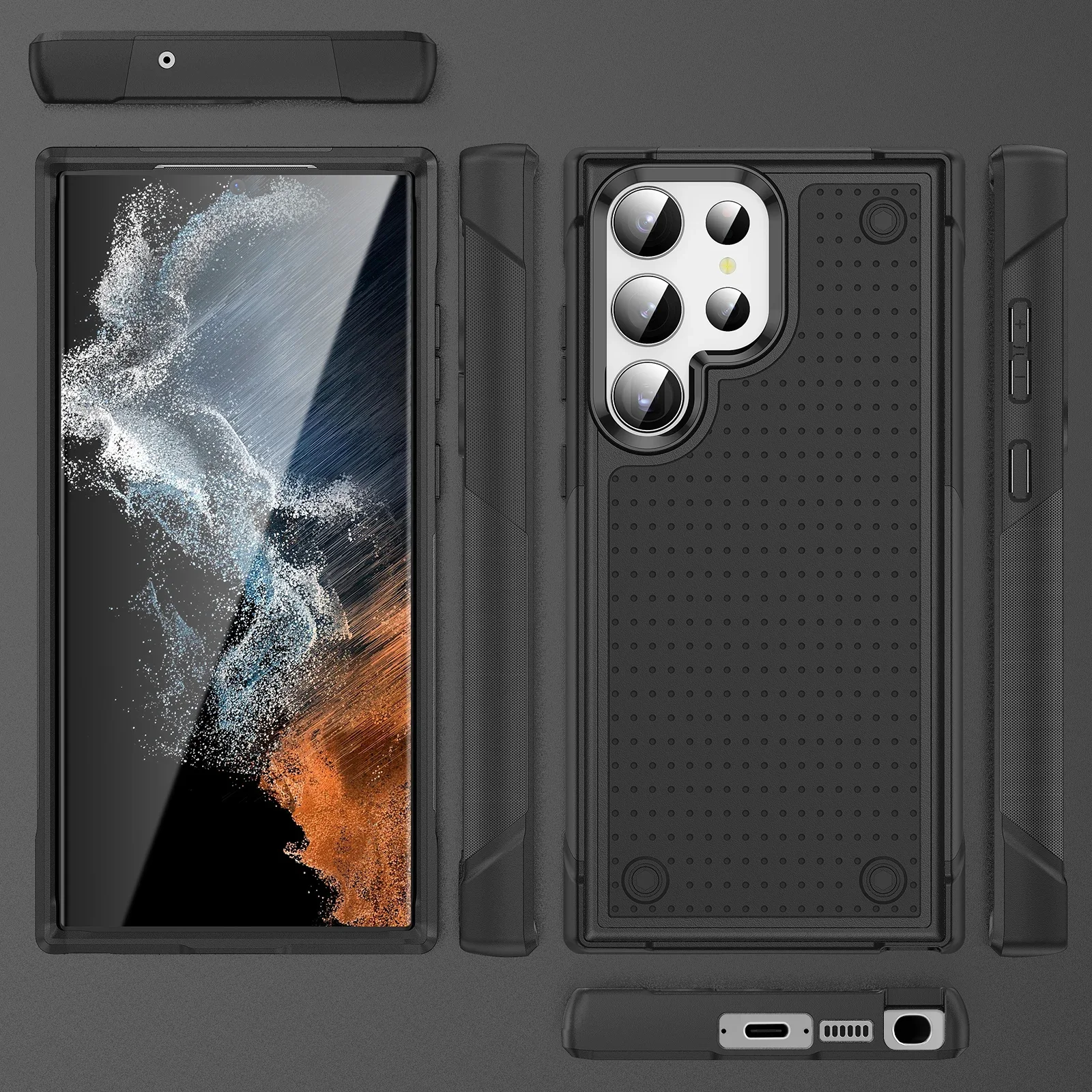 Hybrid Rugged Armor Shockproof Case with TPU Frame and Hard Plastic Back Cover