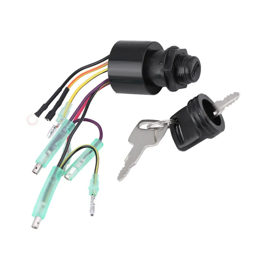 Parts Ignition Key Switch Fittings For Mercury Motors Engine Plastic + Metal With 2x Key 3 Position 87-17009A5 universal 12v car boat motorcycle ignition starter key switch barrel 4 position with 2 keys