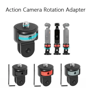 Adattatore Rotante per Action Camera Compatibile con GoPro Hero 13 12 11 10 / Insta360 X4 X5 / DJI Osmo Action 6 5 4 - Accessori per Action Camera