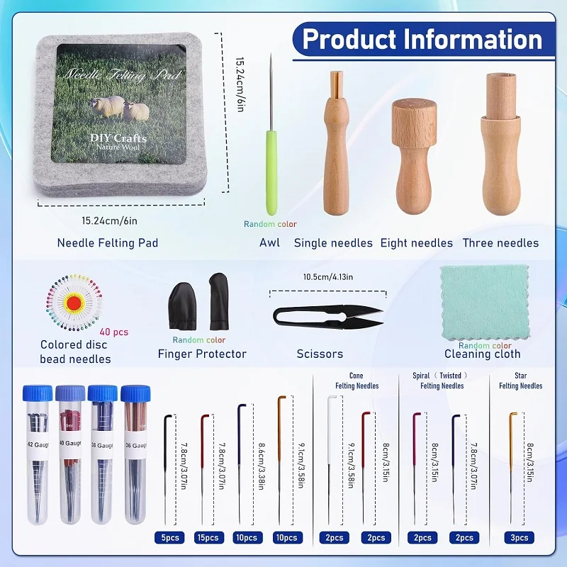 Felting Needles Kit Finger Protector Storage Bag For Wool Making DIY Handmade Craft Accessories Tool Set needle felting kit wool felting kit needle felting painting kit