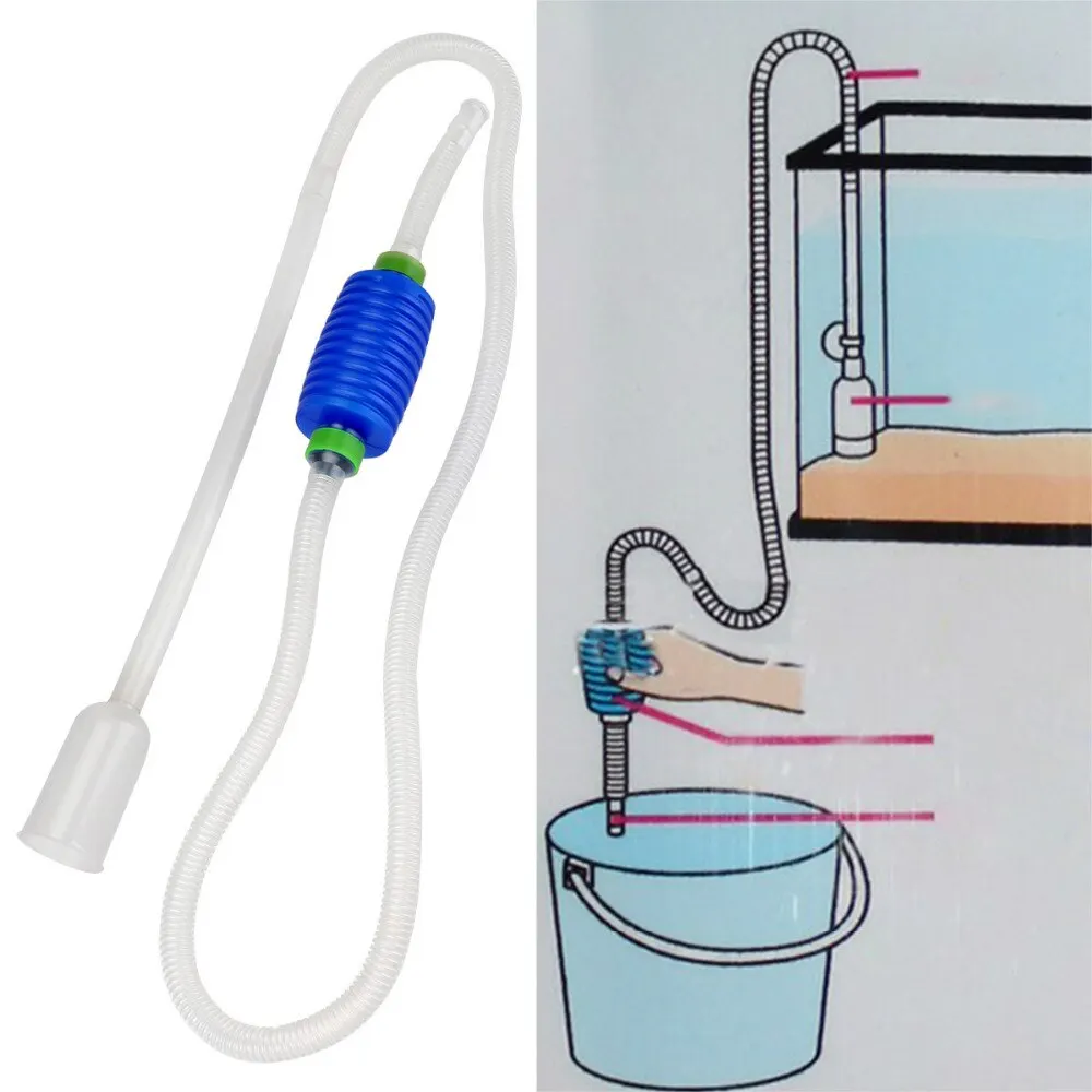 Aquariumsifon Aquariumsifon vacuüm grindwaterfilterreiniger sifonpomp handmatige reiniger wisselaar veilige stofzuiger