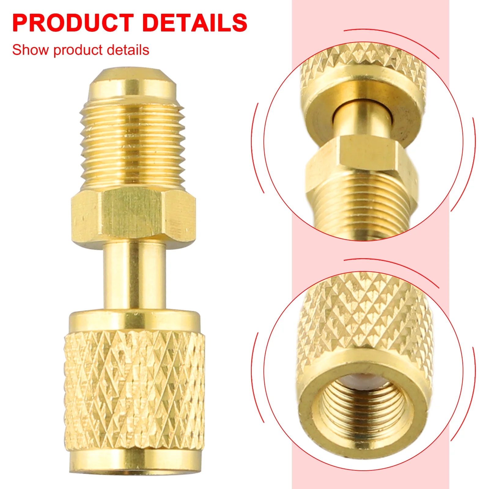 1PC R410a Refrigeration Charging Adapter 5/16 SAE F Quick Couplers To 1/4 SAE M Flare 5/16 M To 1/4 For Air Conditioner