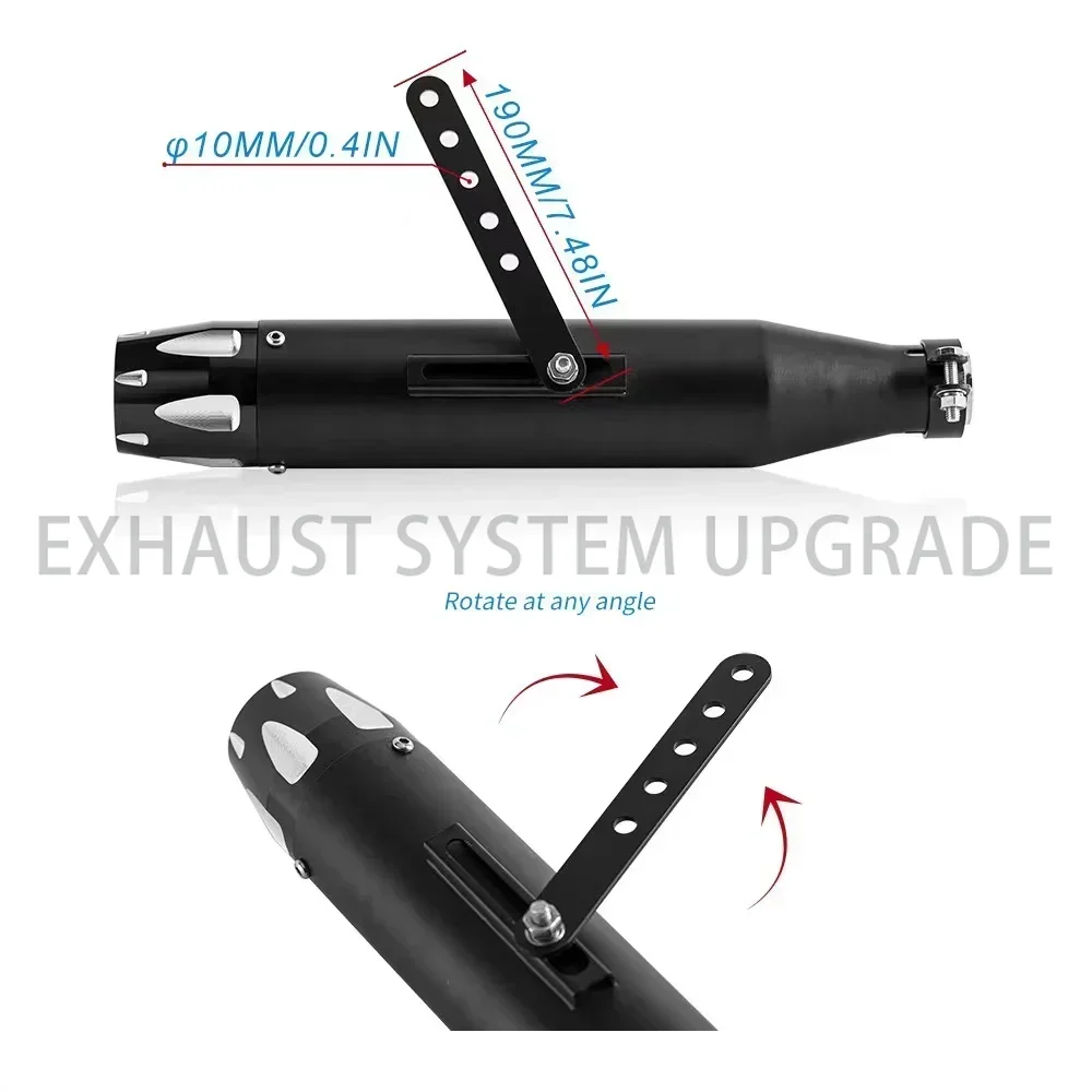 

Для Harley-Davidson Silp мотоциклетный Глушитель выхлопная труба Ретро Sportster модифицированный Echappement Moto вертикальное заднее давление чехол