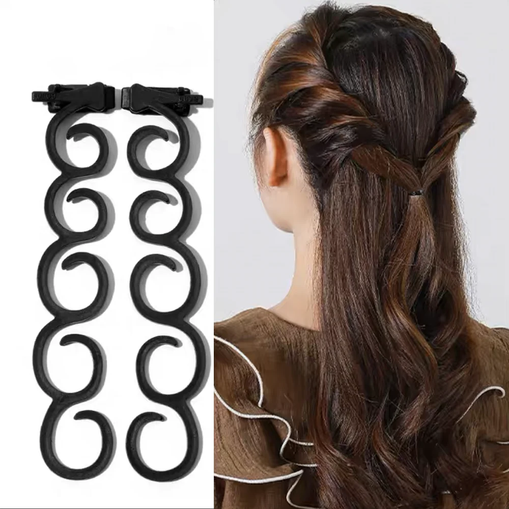 Black Magic Hairpin DIY Hair Braider Tool Twist Bun Barrette Hair Clips for Women Fashion Braid Hair Styling Accessories