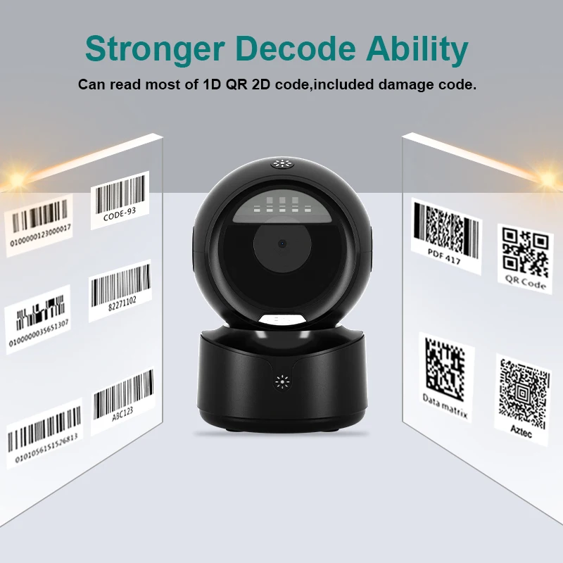 NETUM Omnidirectional 2D Barcode Scanner Image Platform Desktop Scanner 1D 2D QR code reader USB Omnidirectional High-speed