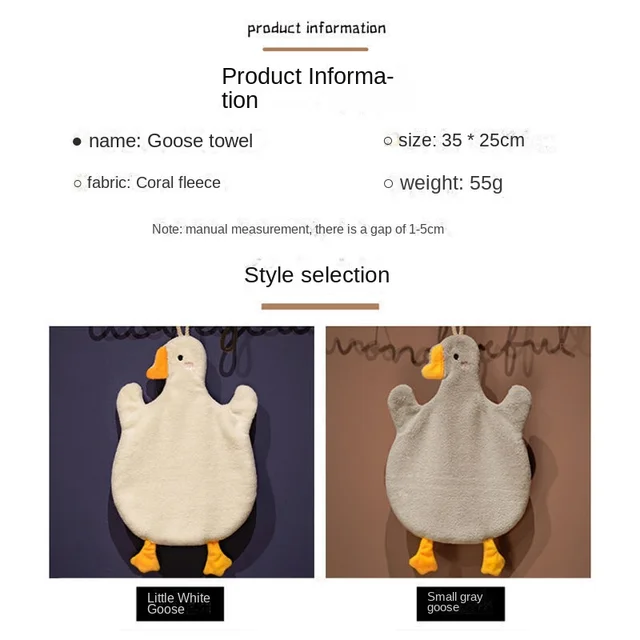 Kéz Törülköző Aranyos Állati Kézi Törölköző Mosdókönyv Gyermekeknek Állat Törölközők Erős Víz Felszívódás Lógó Kawaii Törülközők - Image 6