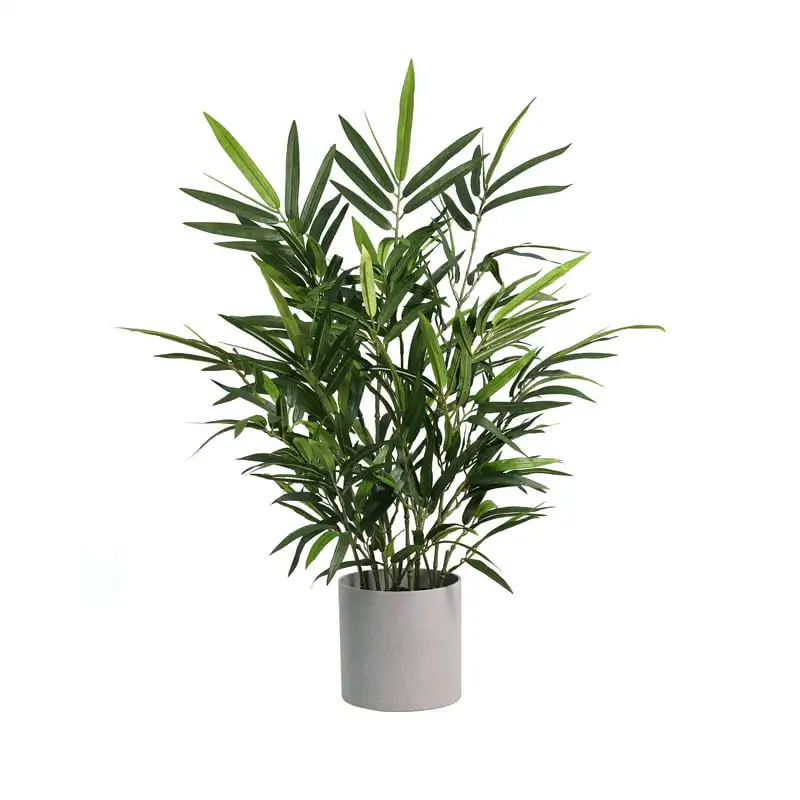 

Artificial Potted Plant in Green, Bamboo Grey Melamine Pot