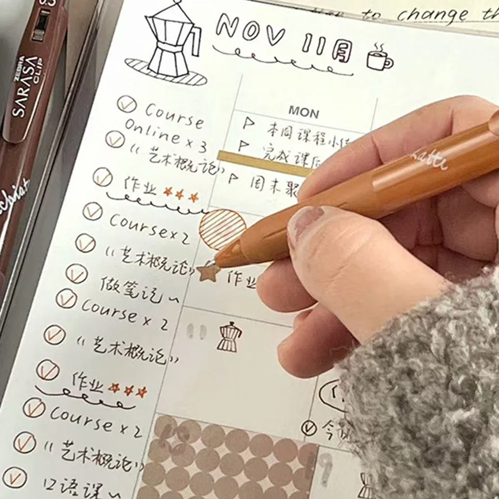 3/5pcs New Japan ZEBRA Gel Pen Set Retro Color 0.5mm JJ15 SARASA