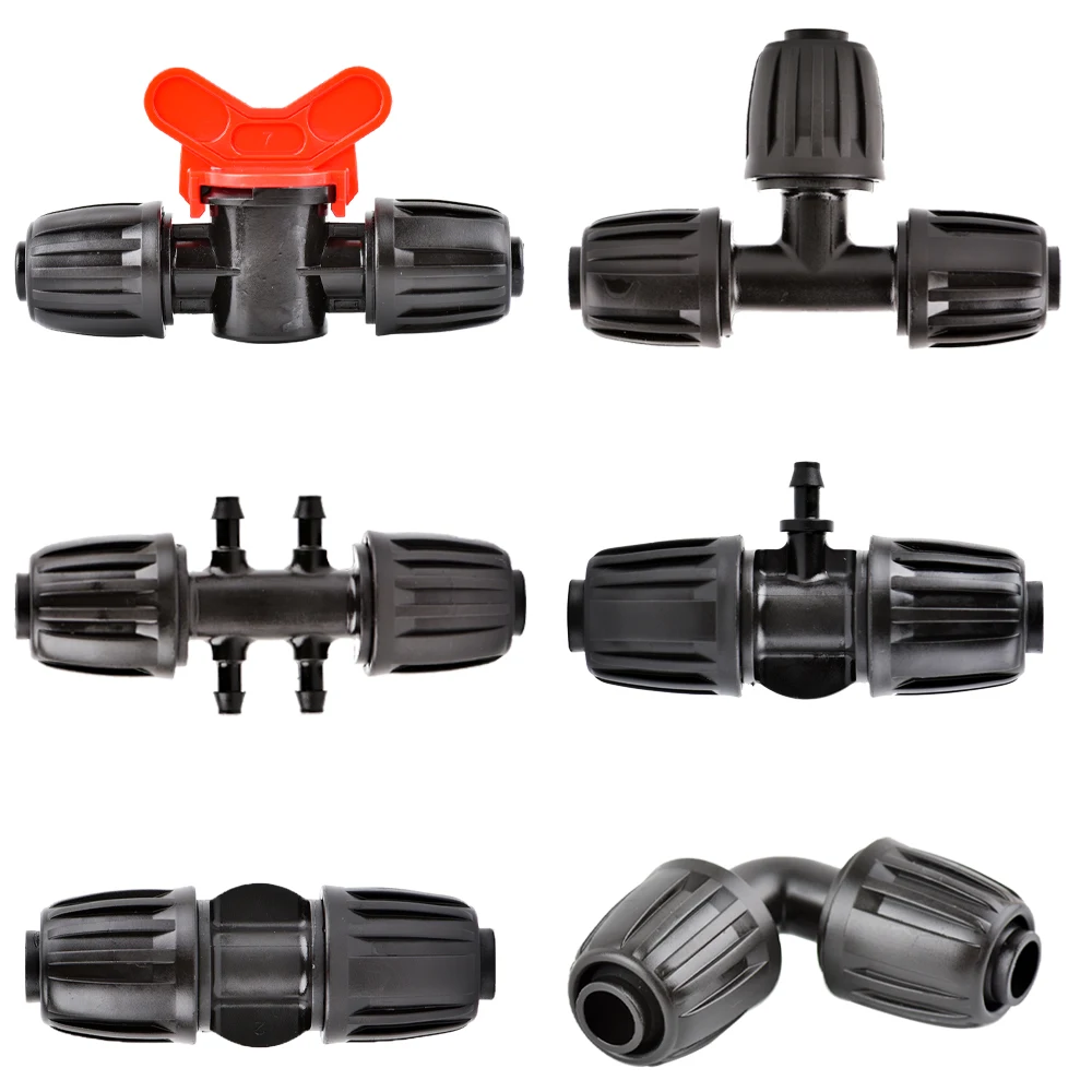 

Drip Irrigation Fittings for 1/2 inch Tubing to 1/4 inch Irrigation Tubing Barbed Tee Drip Parts for Drip Irrigation Hose