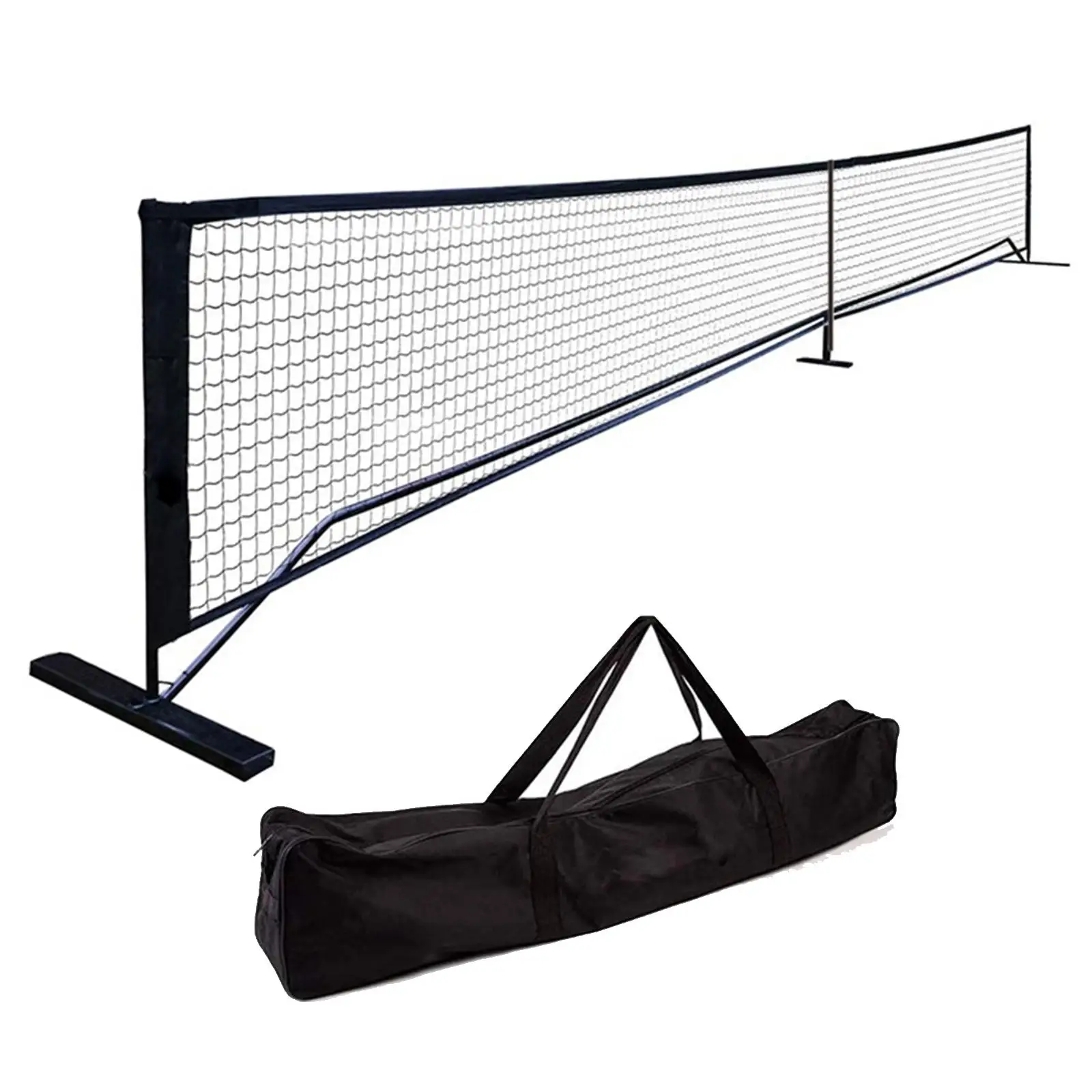 

Pickleball Net System Public Playground Game with Carrying Bag Beach Parties 263.78inchx35.83inch Metal Frame Stand Mesh Net
