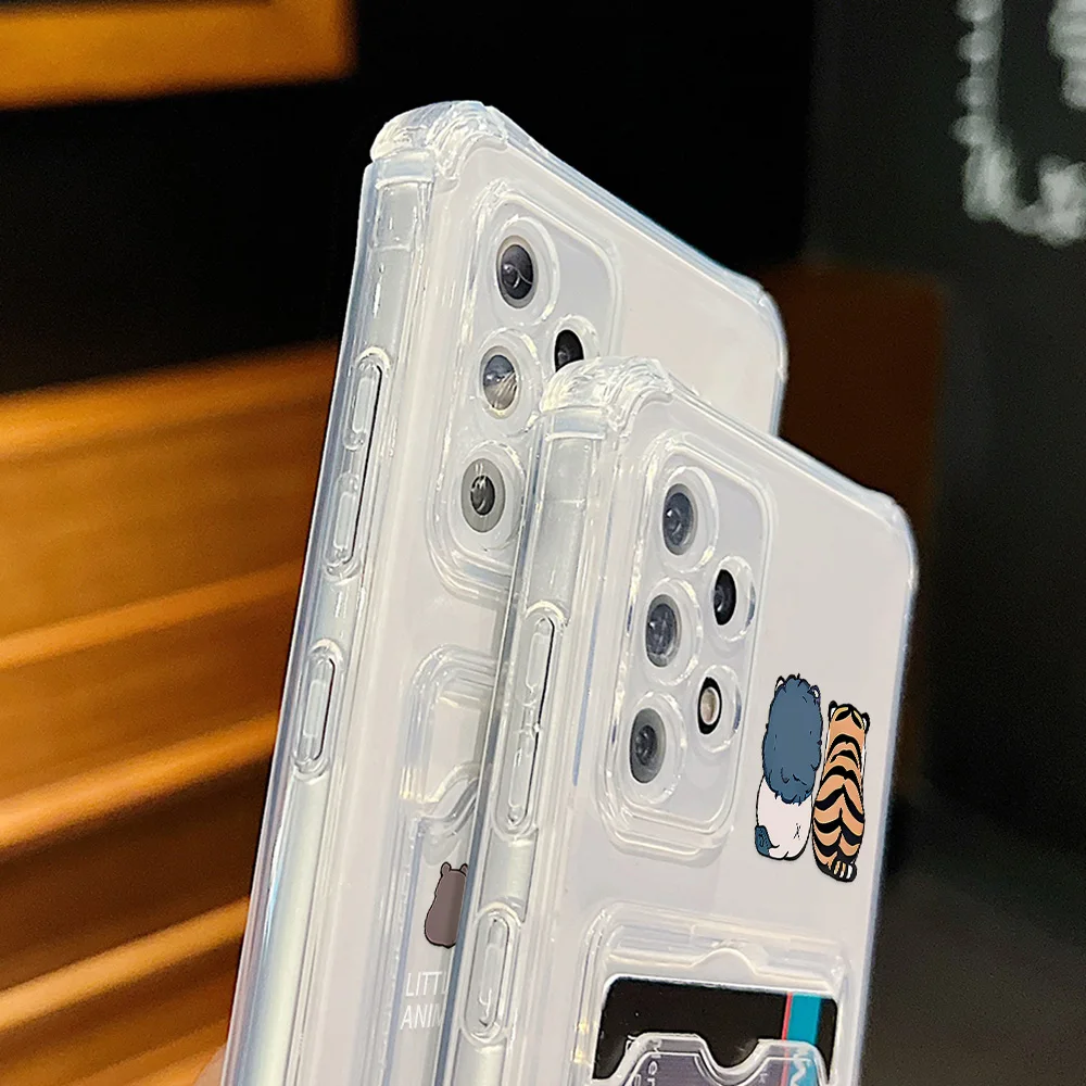 Transparente Kartenhalter-Handyhülle für Samsung S25 Ultra S24 FE S22 S23 A56 5G A36 A55 A35 A54 A13 A32 A26 A25 A16 Niedliche Abdeckung – Detail 8