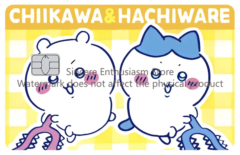 Cartoon Kawaii Chiikawas Credit Card Skin Stickers Cute Matte Sticker for VISA JCB Mastercard and Other IC Card Decorative - Image 12