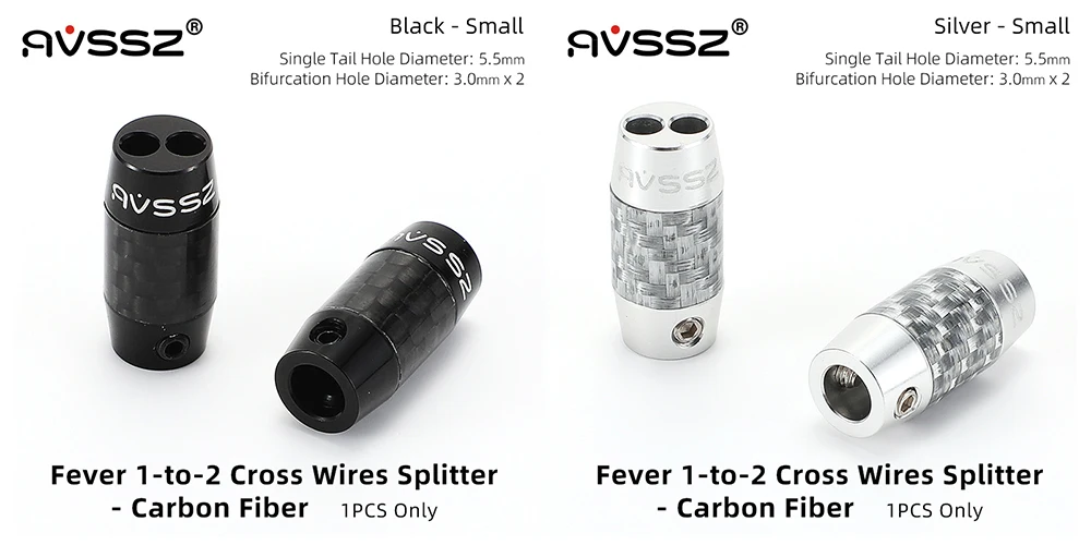 6,35mm 3,5mm Y-Splitter HiFi Carbonfaser Verstellbar mit Schiebehülse Audio-Splitter 2,1-7,5mm – Detail 20