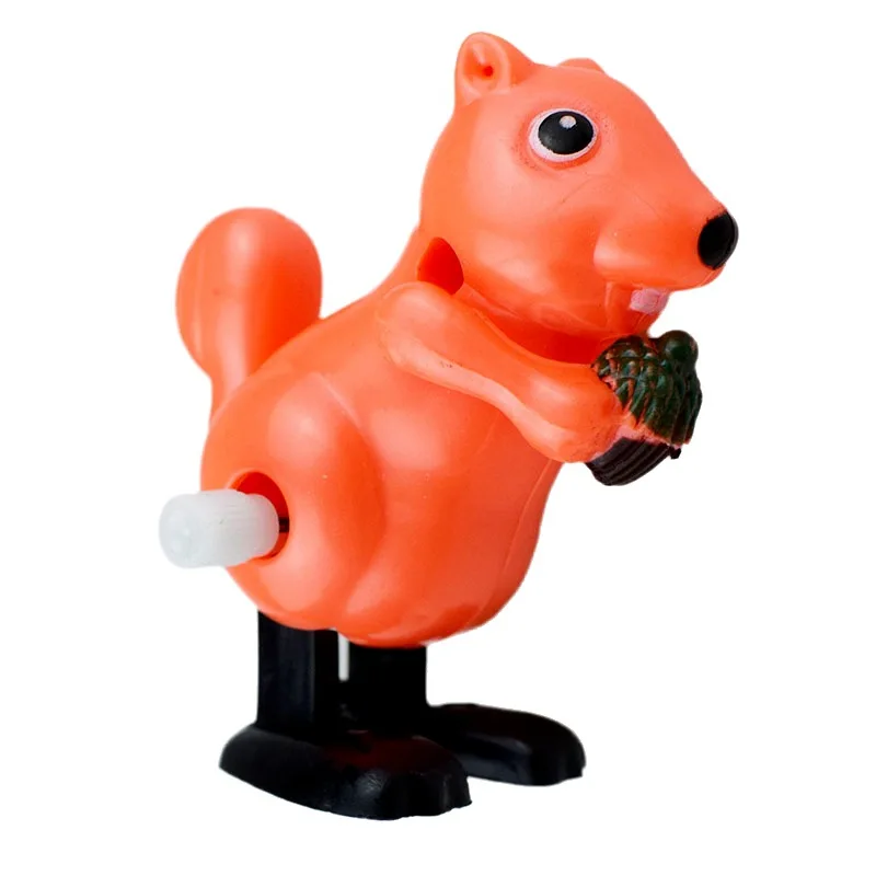 Clockwork Jumping Squirrel Animal Clockwork Toy Novelty Cute Funny Simulation Small Squirrels Will Walk Kids Toys
