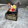 Wooden ONE PIECE cartoon hand cranked music box classical engraving music box wooden handicraft sailor moon 4