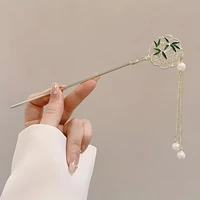 1/6pcs Elegant Chinese Style Tassel Hair Stick Traditional Floral Design Hairstyle Accessory Women Jewelry Hairpin Hairneedle 5