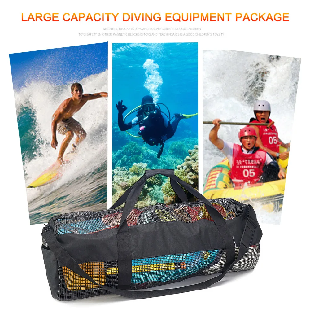 Diving Storage Bag Diving Mesh Bag Multifunctional Mesh Tote Snorkeling Equipment