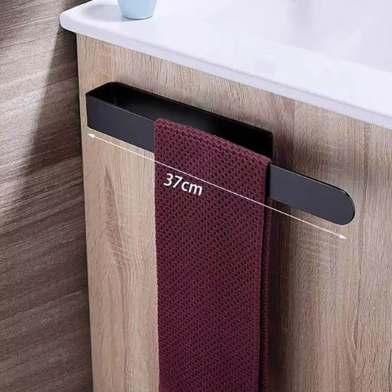 Towel Rack Non-punched Towel Rack Bathroom Self-adhesive Bathroom Kitchen Hand Household Items