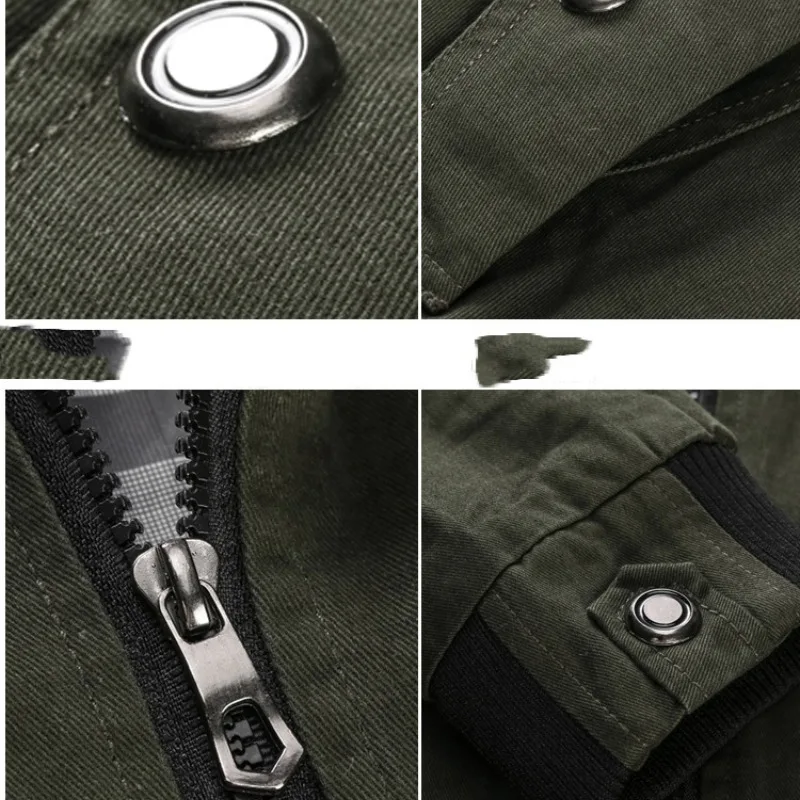 Autumn Winter Men's Turtleneck Solid Button Pocket Screw Thread Zipper Cardigan Long Sleeve Jackets Coats Fashion Casual Tops