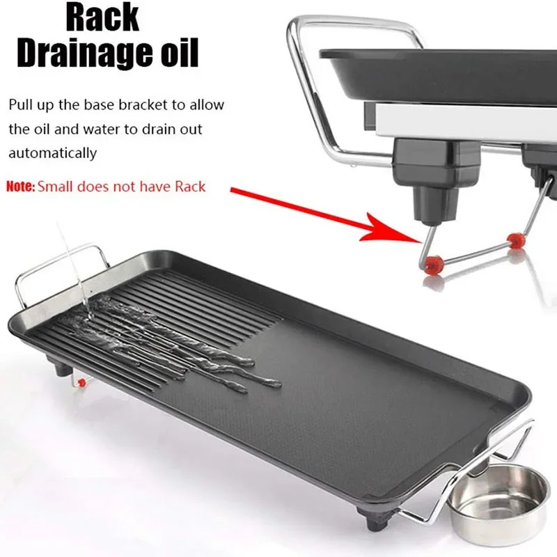 220V 1200W Electric Ovens Smokeless Nonstick Barbecue Machine Household Electric hotplate BBQ Tools Teppanyaki Grilled Meat Pan 4