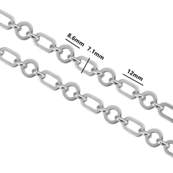 1 Meter Stainless Steel Punk Hip Hop Handmade Chain (Steel)