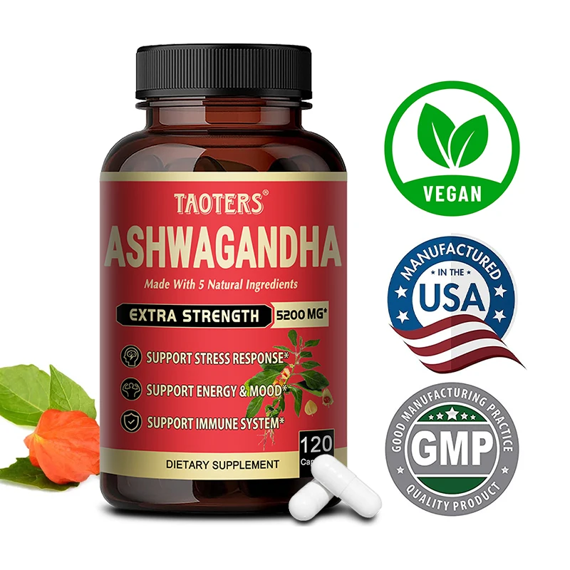Ashwagandha High Concentrate 5-in-1 Ashwagandha Turmeric Rhodiola Ginger Black Pepper 120 Capsules ashwagandha supplement
