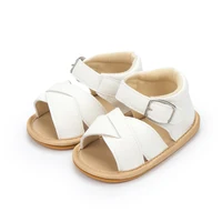 Baby Girl Sandals Baby Shoes Flats Leather Rubber Sole Anti-Slip First Walker Newborn Toddler Sandals Girl Crib Shoes Summer 4
