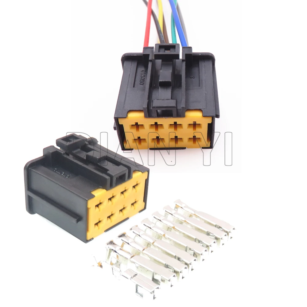 

1 Set 8 Way Car Anti-theft Window Lifter Unsealed Cable Socket For Peugeot Citroen 98906-1011 Auto Plastic Housing Connector