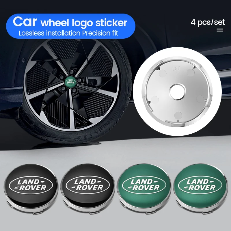 Car Styling 4Pcs 56Mm/60Mm 3D Wheel Center Hub Caps Decor Stickers Auto Badge Dust Covers Per Land Rover Range Rover Discovery