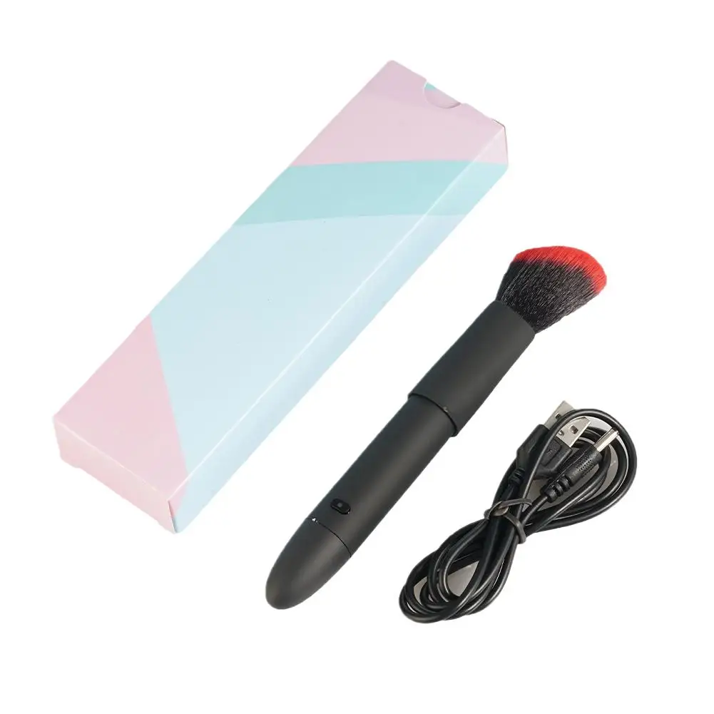 휴대용 뷰티 브러시, USB 충전, 전기 메이크업 도구 블렌딩, 블랙 컨실러 화장품 파운데이션 도구 브러시 M2N8, 1 개