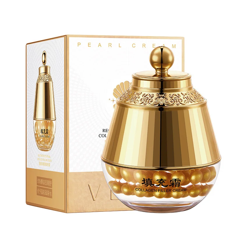 Pearl Collagen Filler Cream Hydrating Moisturizing Firming Skin Facial Cream Shrink Pores Essence Skin Care