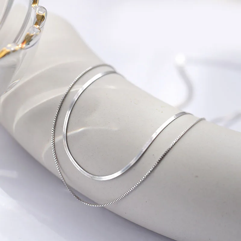 316l Stainless Steel Fashion Simple Snake Chain Collarbone