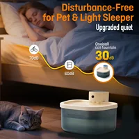 Smart Wireless Cat Water Fountain, Induction Flowing Pet Water Dispenser, USB Rechargeable Circulating Drinking Set for Indoor P 4