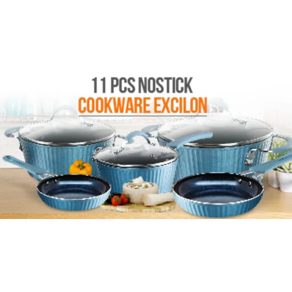 pfoa ptfe free;Nonstick;Cookware Excilon;Home Kitchen Ware Pots;nutrichef;eco