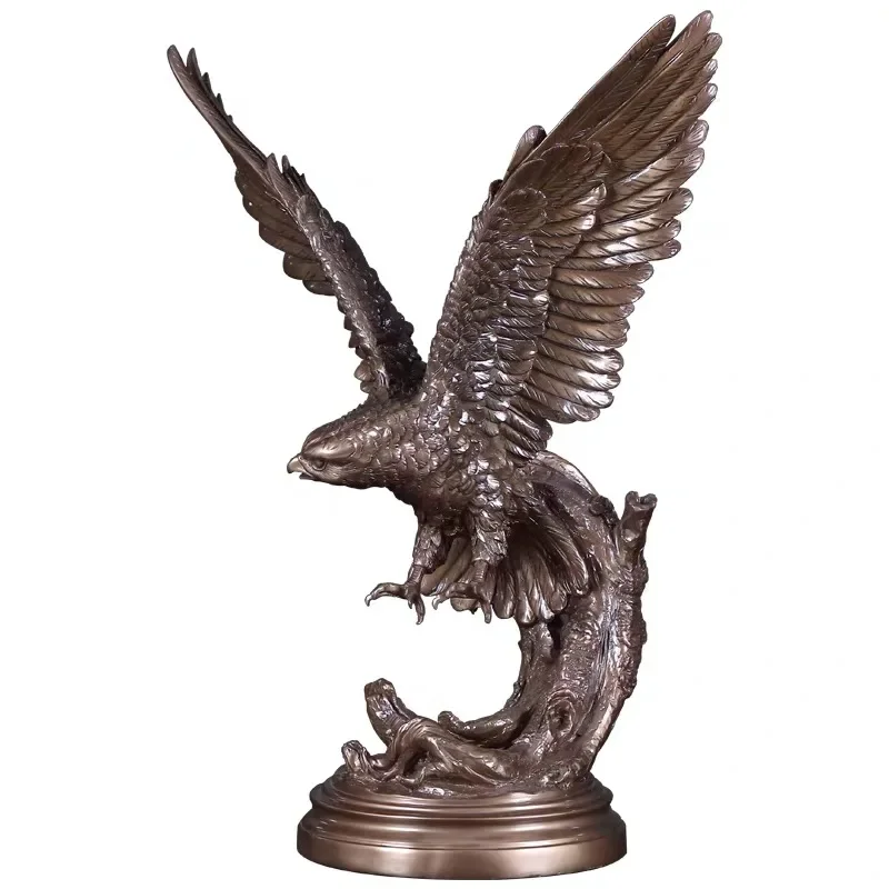 

[MGT]American retro eagle spread wings resin animal statue decoration office wine cabinet porch home office decoration crafts