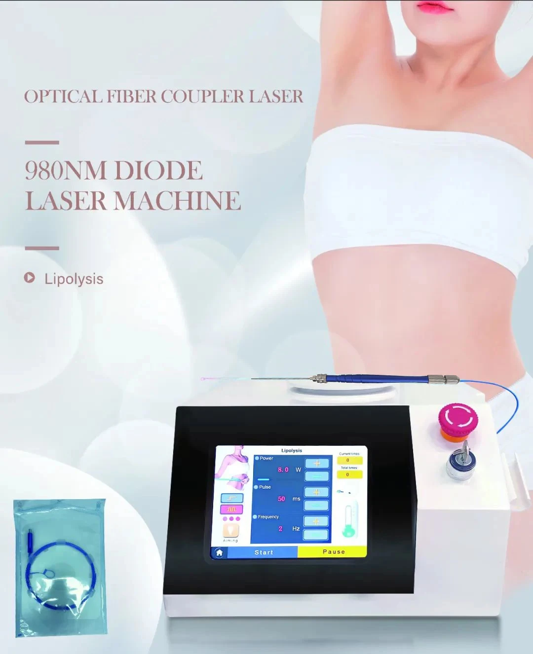 980 Diode Laser Lipolysis Professional Fiber Lipolysis Machine