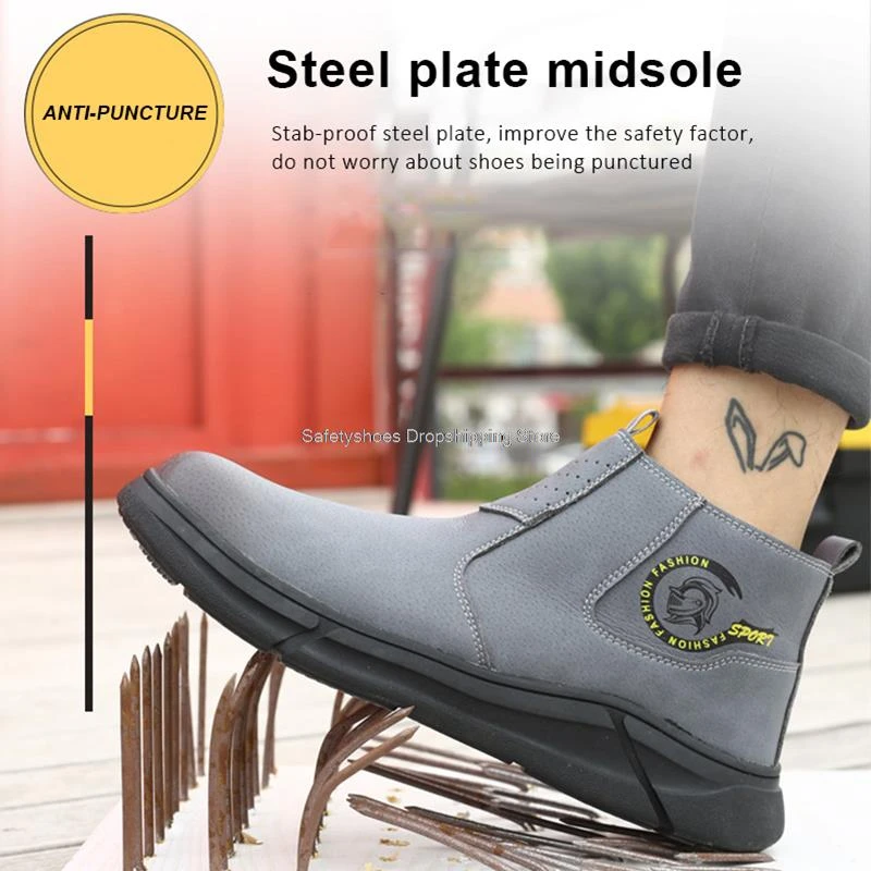 Zapatos soldador de alta calidad para hombre, botas seguridad con punta de acero, impermeables, prueba de perforaciones, 2022| | - AliExpress