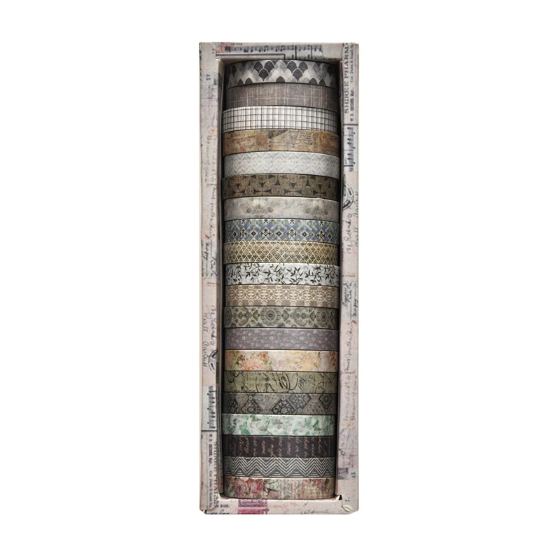 20pcs/set Retro Washi Tape Scrapbooking Supplies Washitape Stationery Cinta Adhesiva Decorativa School Supplies Masking Tape 5