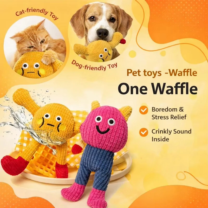 Irresistible Catnip-Infused Plush Chew Toy for Pets - Interactive Squeaky Fun