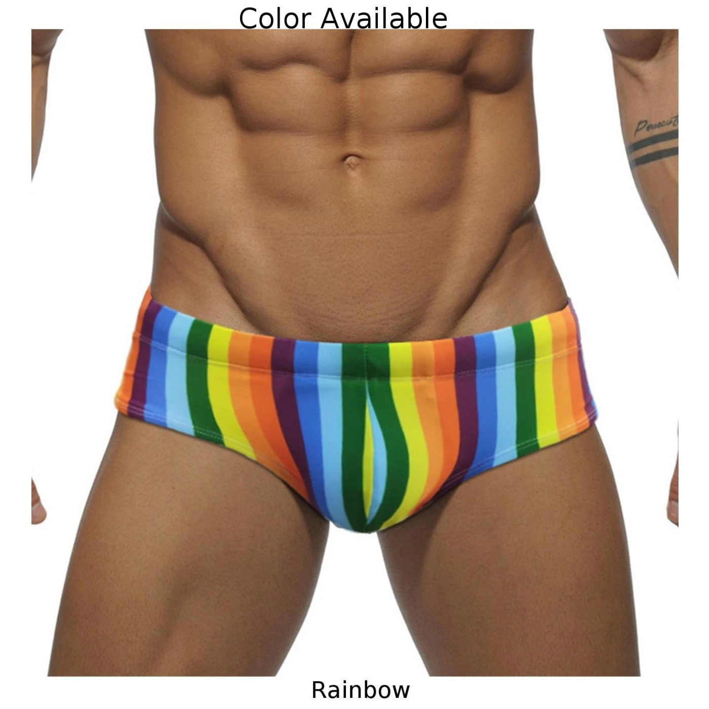 Sexy Mens Calzoncillos Hombre Swimwear Briefs Swimsuit Striped Soft Shorts U Convex Underwear Men's Bulge Bikini Lingerie