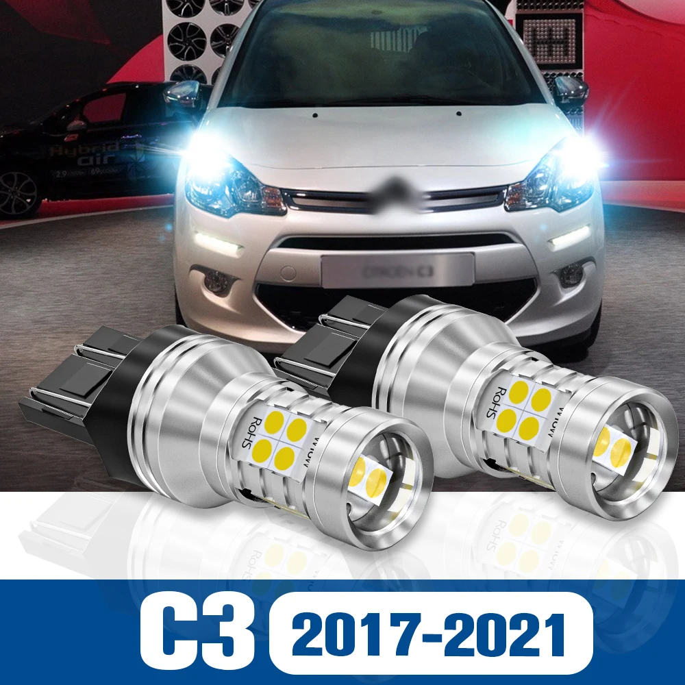 

2pcs LED Daytime Running Light DRL Lamp Accessories Canbus For Citroen C3 2017 2018 2019 2020 2021