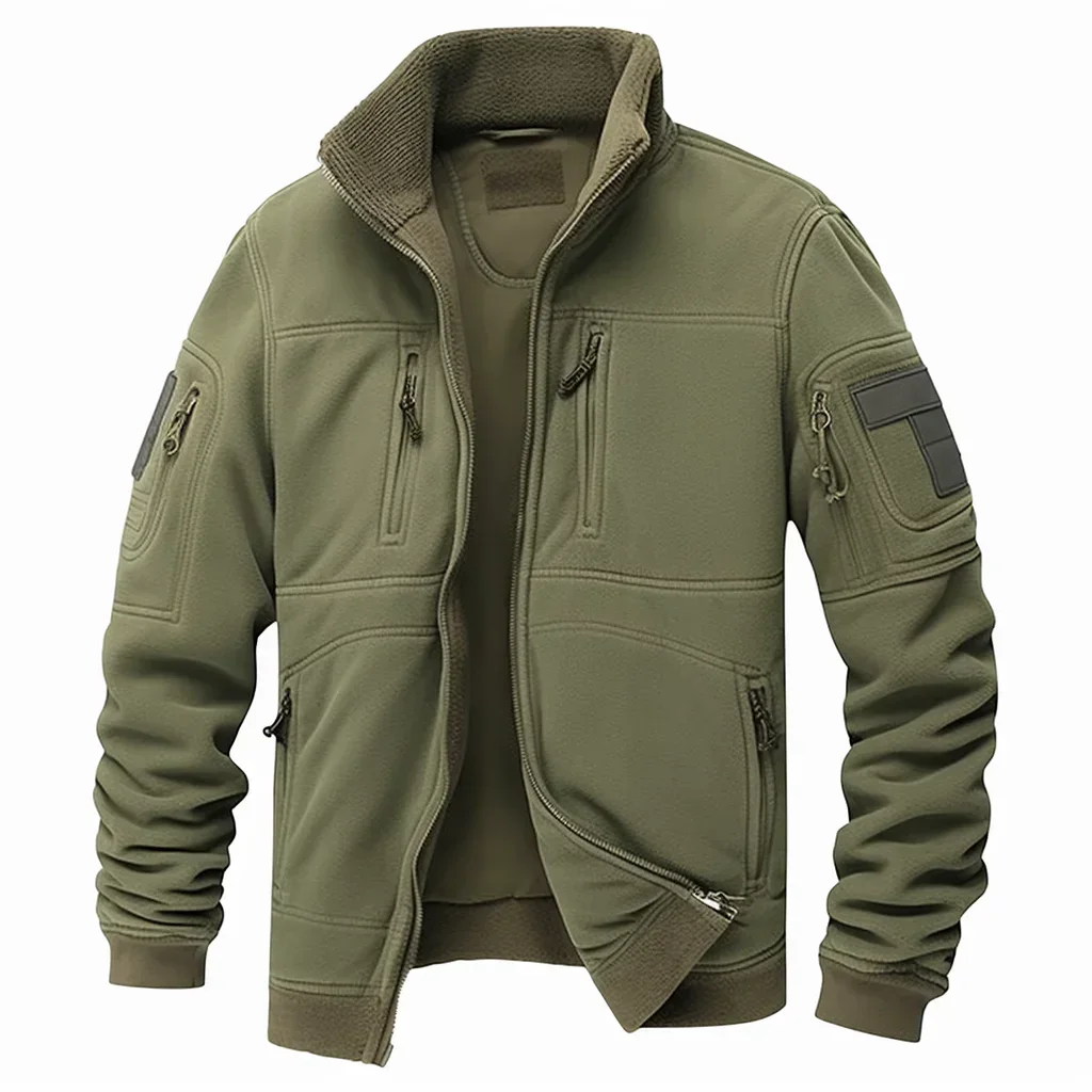 

Men's Vintage Polar Fleece Military Cargo Jackets