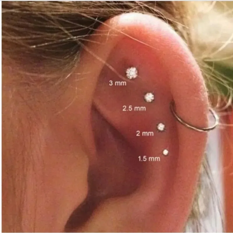 Kit 15 Pezzi Piercing Al Naso In Acciaio Inox Con CZ E Opale - Gioielli Anallergici - Foto 5