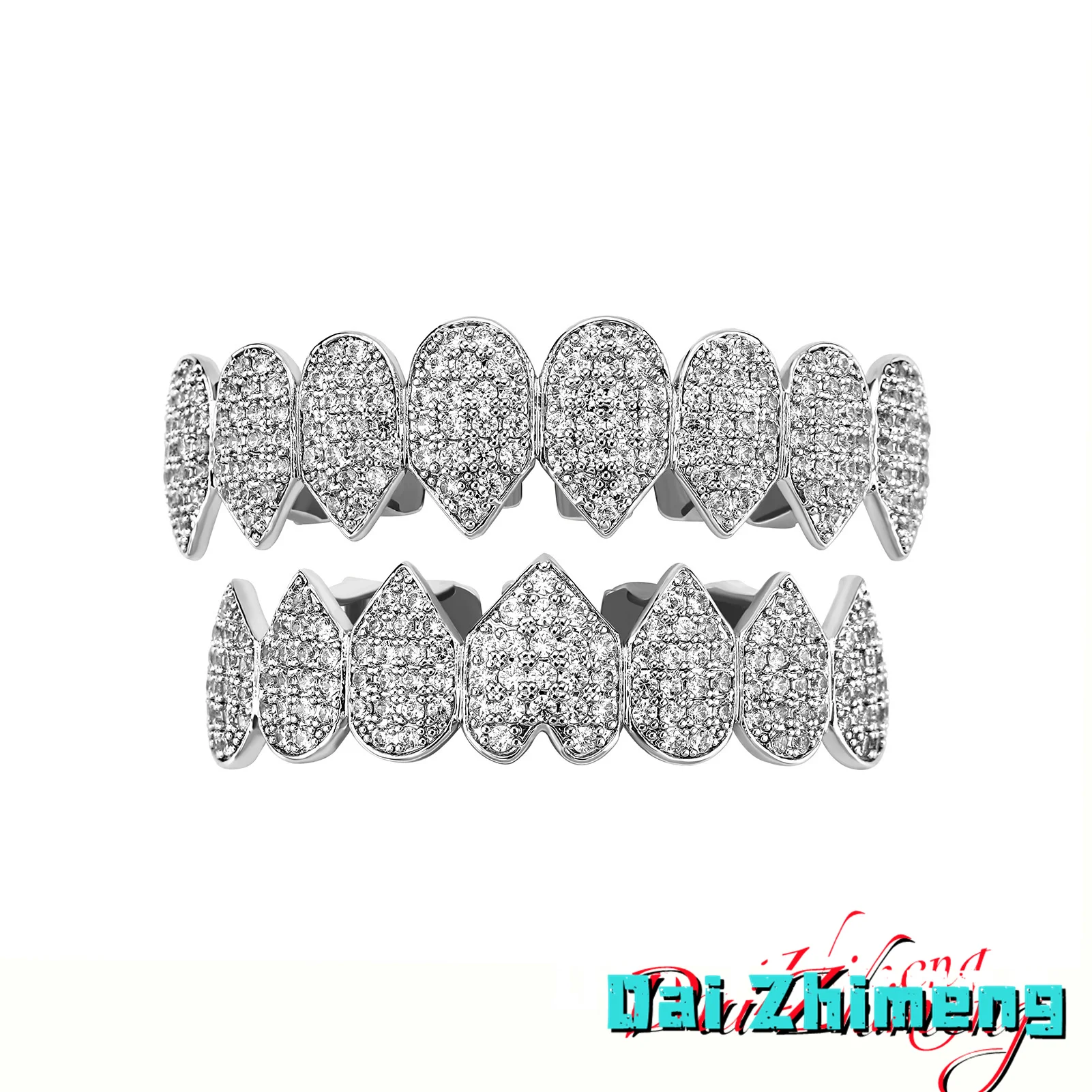

DZM European and American Hip Hop INS Personalized Alternative Teeth Set Punk Funny Decoration Big Gold Teeth Jewelry