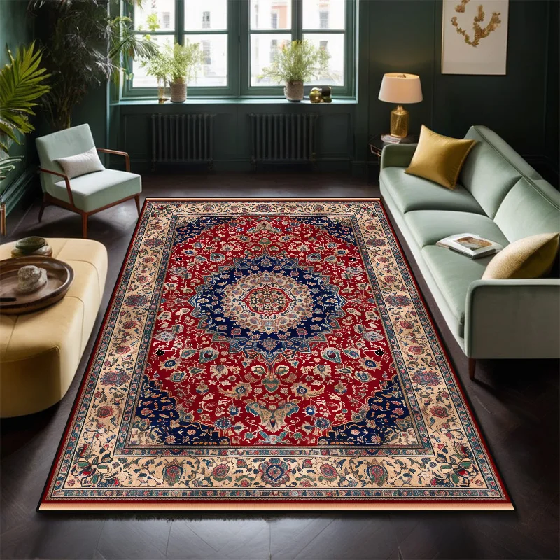 Classical Persian Carpet in The Living Room Decoration Bedroom Soft Mat Bedside Non-slip Easy Clean Lounge Rug Entrance Door Mat 3