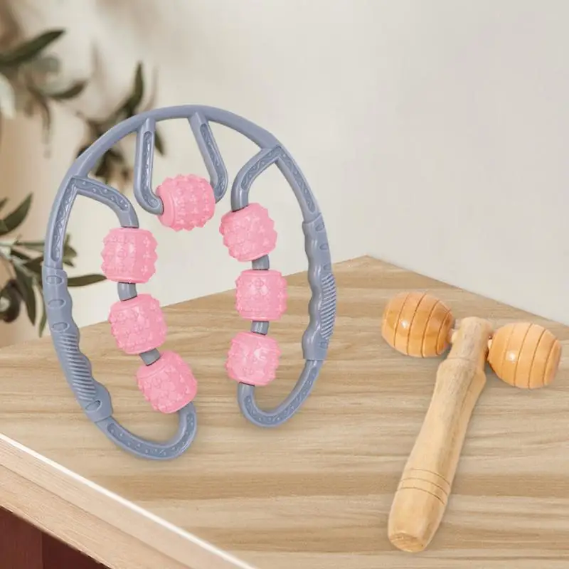 

Thin Calf Massager Seven Rounds Dredge Meridians Seven-wheel Mas Relax. Reduce Wrinkles Wooden Massager Massage And Relaxation