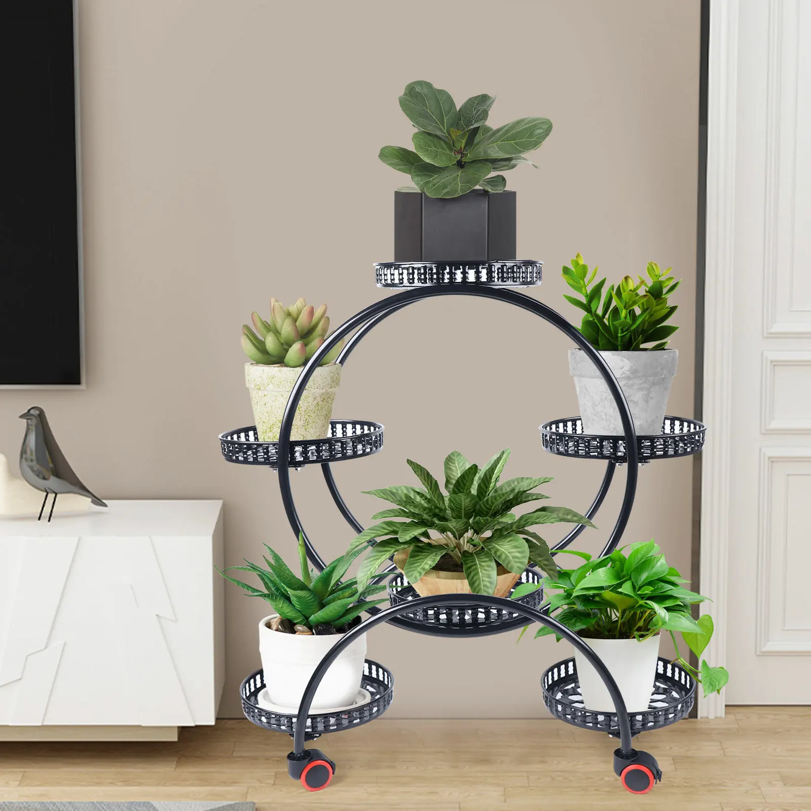 4 Tier Rolling Plant Stand 2
